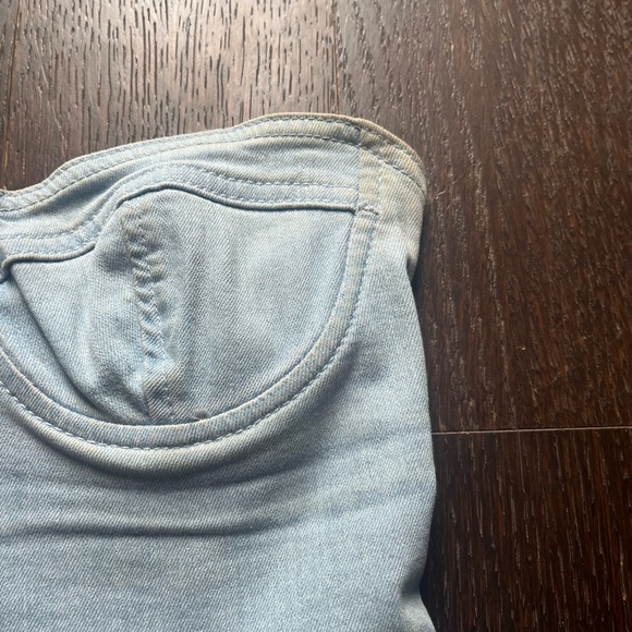 TopShop Europe Vintage Strapless Denim Dress US4 - Picture 6 of 14